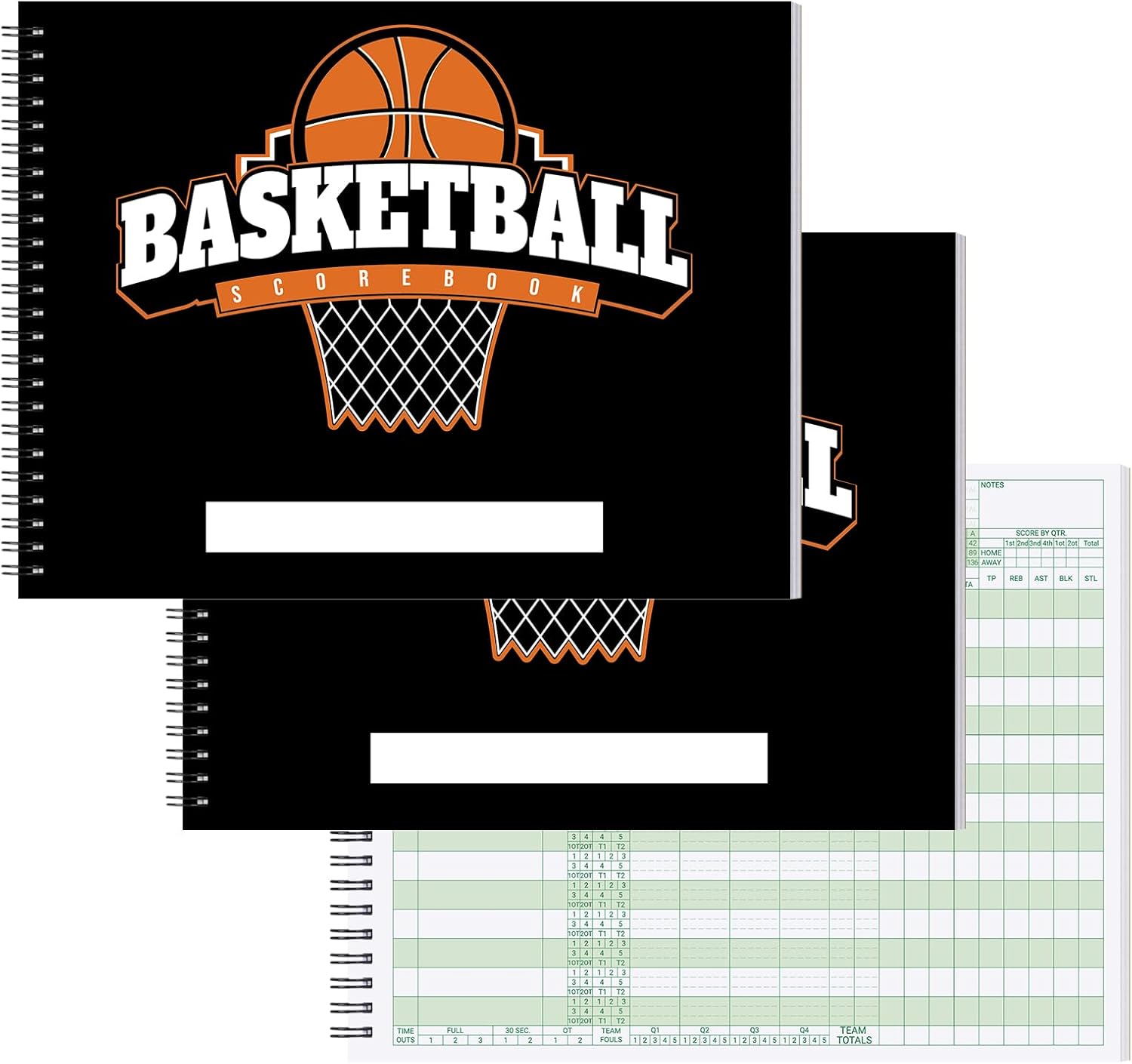 Basketball Scorebook 40 Games Score Book, Side by SideBasketball Stat Tracking Book for High School, Middle School or League Use
