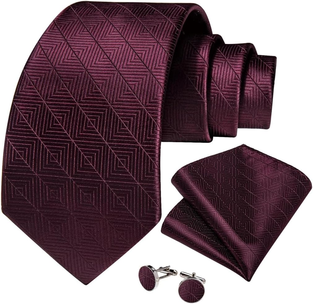 Men's Bow Ties Tie Set Silk Handkerchief Cufflinks Business Wedding Neck Pocket Squares Men Accessories Gift