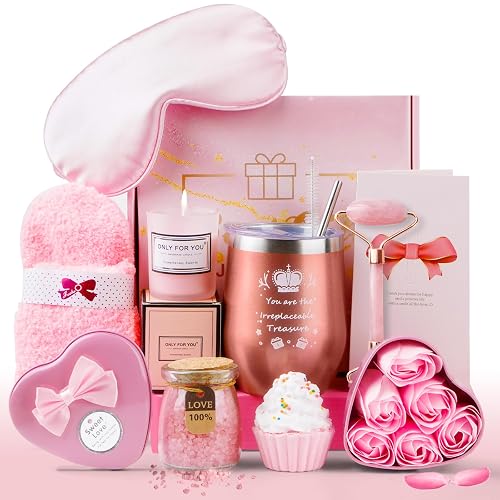 Coffret Cadeau Femme avec Bougie Parfumée & Soins du Corps,