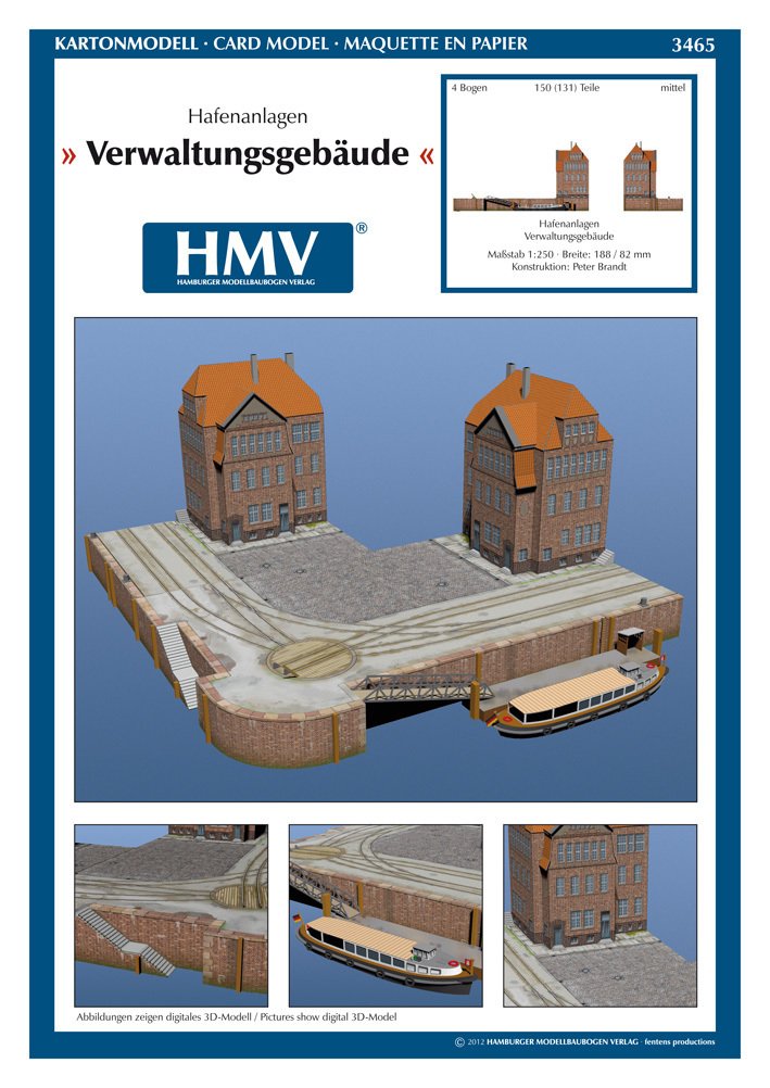 HMV 3465 Papermodel Port Facility - Office Building