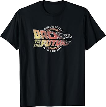Back to The Future Distressed Roads Logo T-Shirt