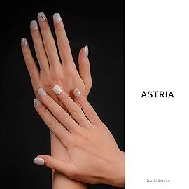 Semi Cured Gel Nail Strips - NAILOG 34 Pcs Gel Nail Stickers for Christmas Day | Buy 2 Get 1 UV Light | Long Lasting Nail Wraps with Glossy Gel Finish Red, Holly Jolly