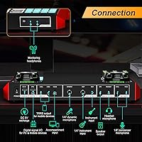 Vista 3 de Paquete de micrófono de podcast G9 con tarjeta de sonido en vivo y mezclador de audio, equipo de podcast con tablero de sonido y micrófono