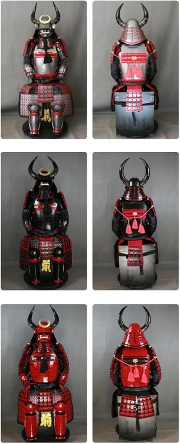 Zdaqian 鉄鎧 武士 手作り甲冑 兜 足 等身大甲冑 日本の武士の鎧