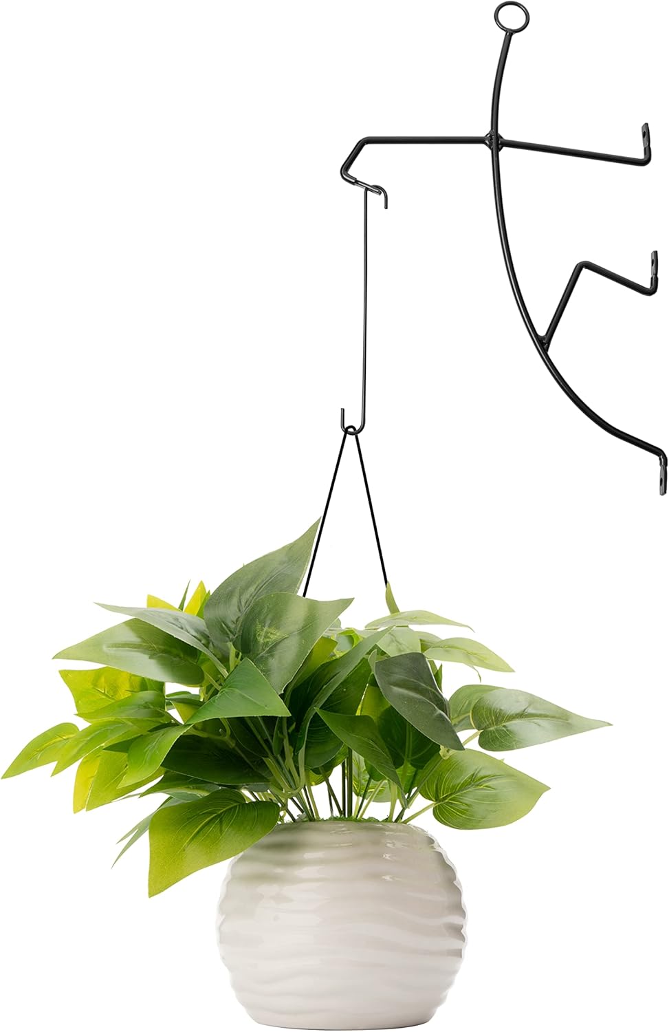 GUTE Outdoor Hanging Plant Bracket, Wall Hanging Planter for Indoor Outdoor Plants, Metal Stick Man Plant Hanger for Creative Decorations, Home Patio, Lawn, Garden Porch Décor