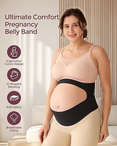 Miniatura 2 de Momcozy CozySupport - Banda para el vientre de embarazo, banda ergonómica para el vientre, cinturón invisible para el embarazo para espalda,