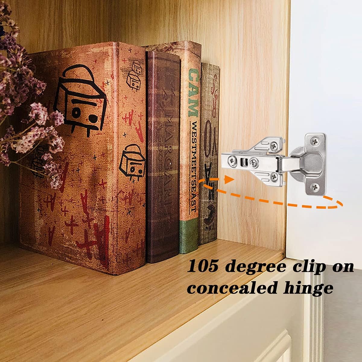 Probrico Full Overlay Soft Closing Clip On Face Frame Mounting Cabinet Hinges,1 Pair