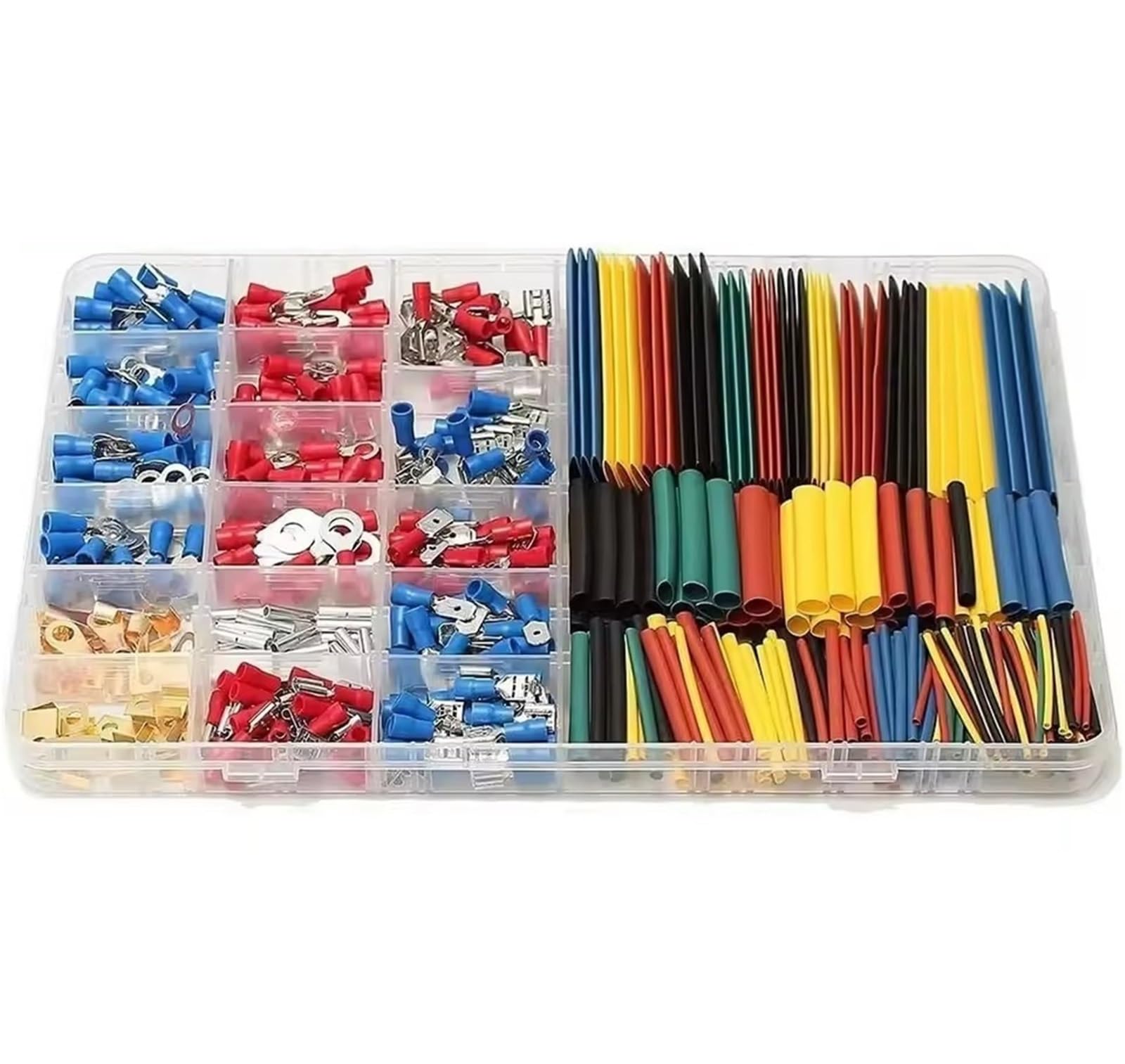 Cosse A Sertir 678 102 Pièces 15 Type Mâle Femelle Pelle Anneau Fourche Électrique Sertissage Terminal Connecteur Kit(678pcs)