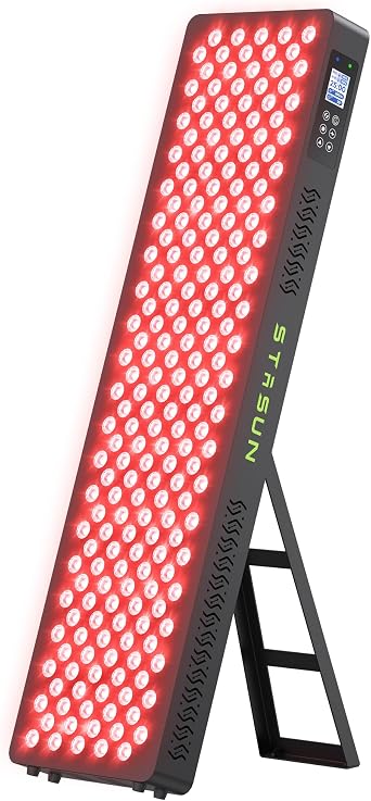 STASUN Dual-Chip Red Light Therapy Device, 4 Spectra 660 & 850nm Infra Red Light Lamp, 210 LEDs 1050W Infrared Light Panel for Face, Cosmetics, Muscle,Body [Energy Class F]