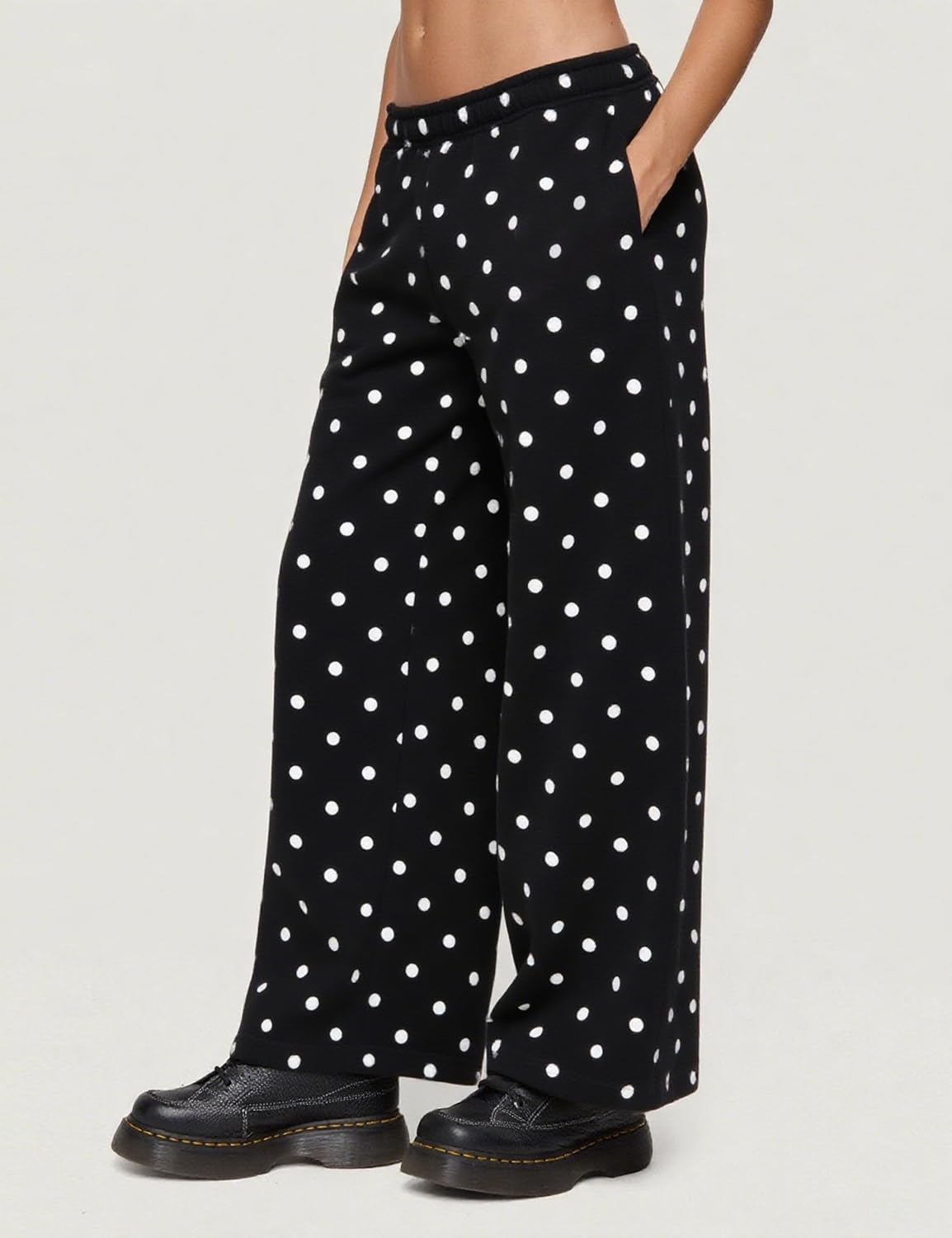 Polka Dot Hoodie and Sweatpants Set for Women - Image 5