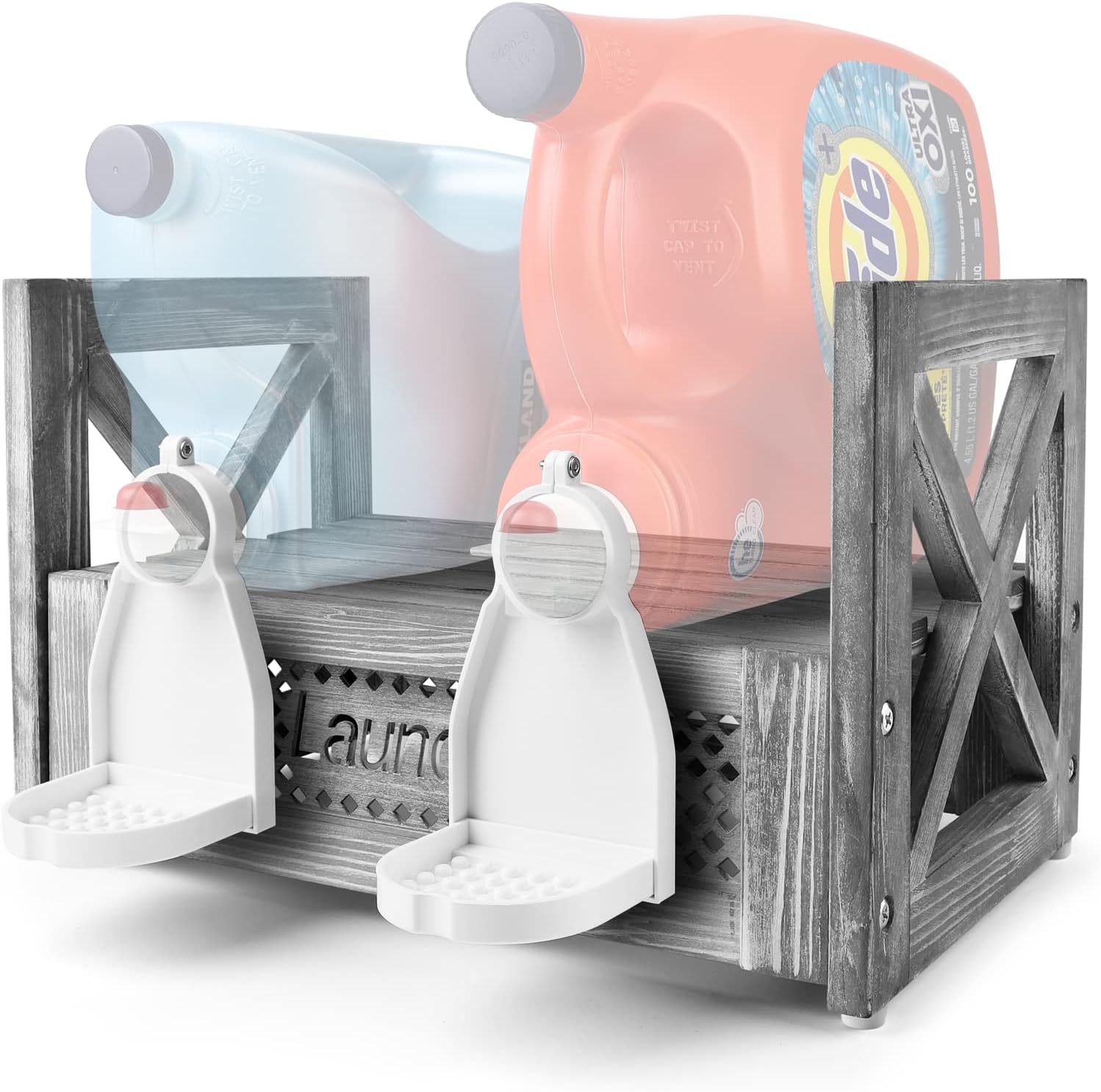 Amazon.com: GBtroo Laundry Shelf Organizer - Chic Wooden Detergent ...