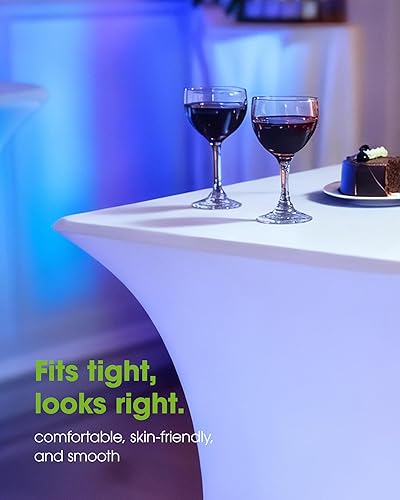 Miniatura 2 de Pureegg Mantel de elastano de 6 pies, paquete de 2, paño ajustado y ajustado para mesa rectangular, sin arrugas y elástico para fiestas, bodas,