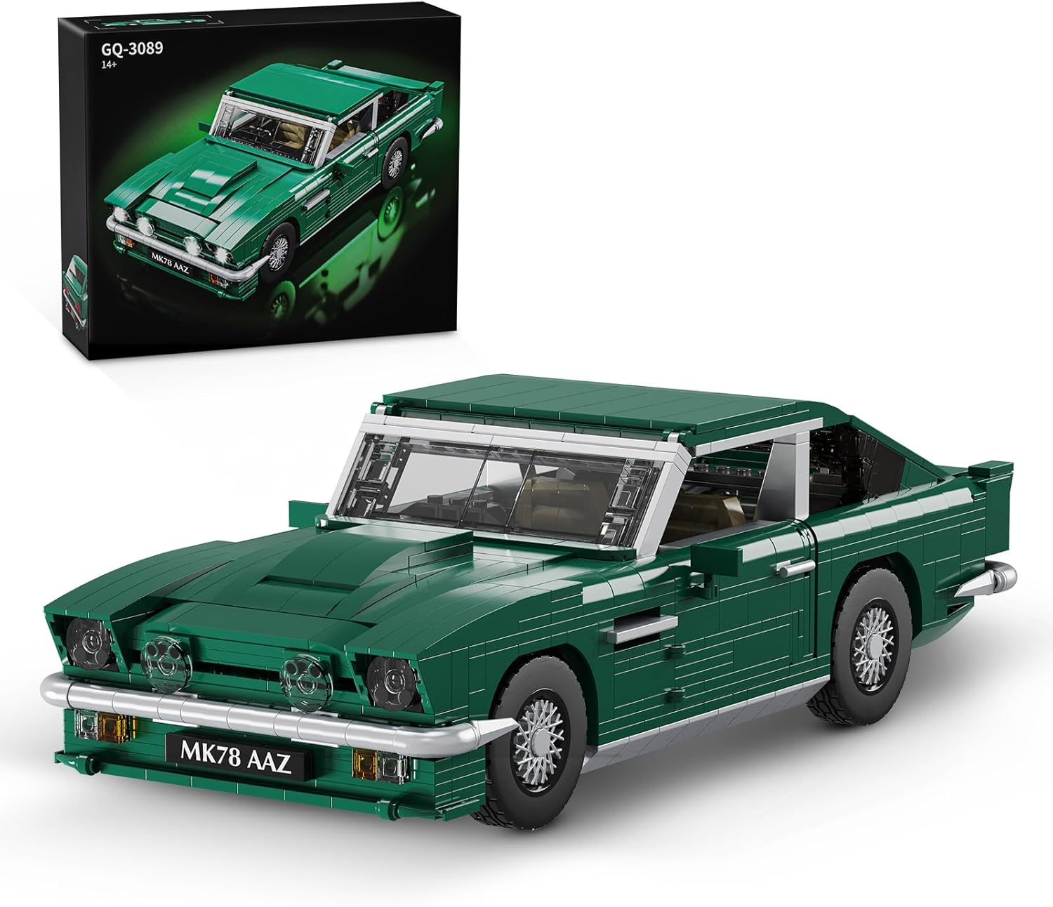 Car Model Building Set, Compatible with Lego Car 1285 PCS, Removable Roof Design, Steering Linkage System, Creative Building Toy, Halloween, Decoration for Teens & Adults 14+