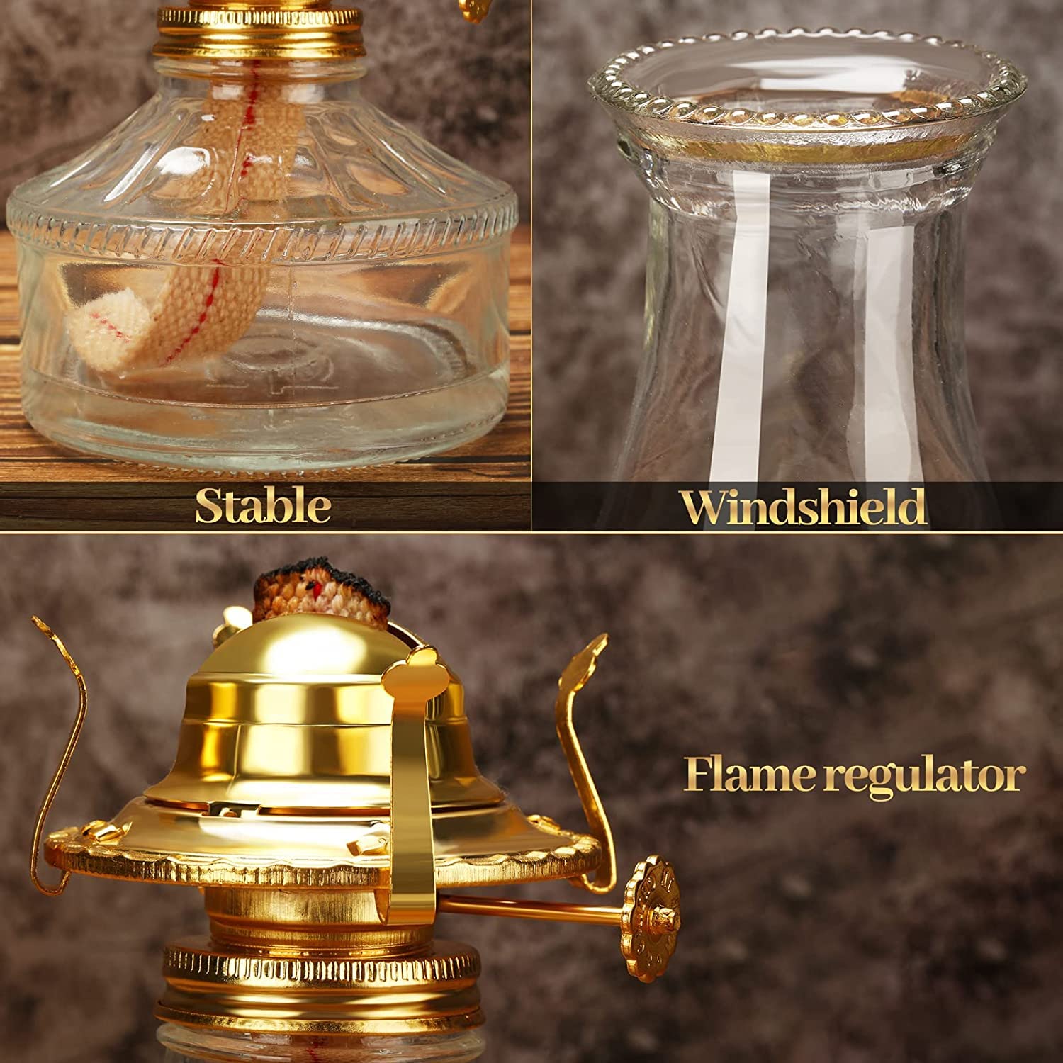 レトロ ガラス オイルランプ 2個セット