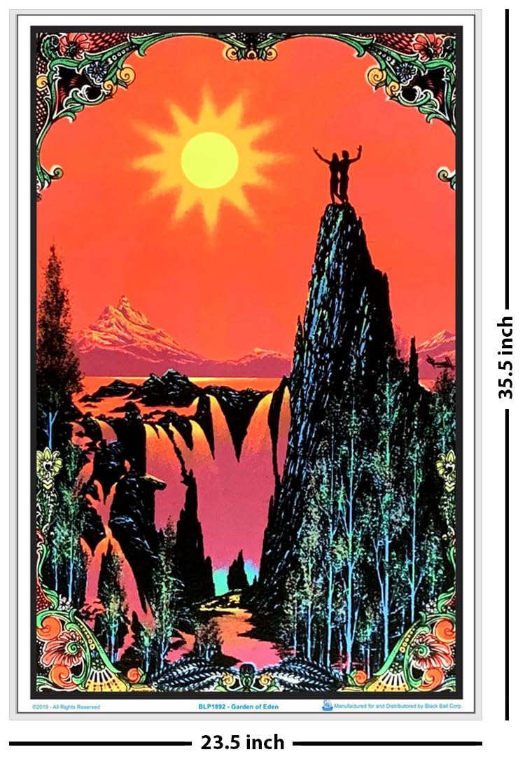 Amazon.com: Scorpio Posters Garden of Eden Laminated Blacklight