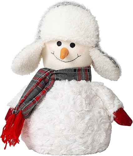 Miniatura 5 de Marwood Lindo tope de puerta decorativo para el hogar y la oficina, tapón de puerta de Navidad de tela de relleno con peso interior decorativo para