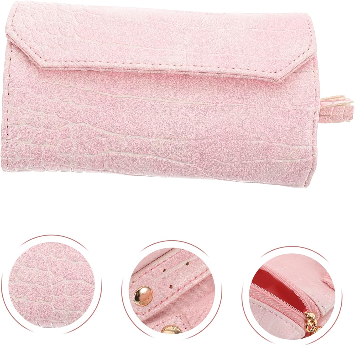 Travel Jewelry Roll Organizer Bag Multi-functional Earring Holder and Display Pouch for Necklaces Rings Bracelets Portable Jewelry Storage for Women Pattern