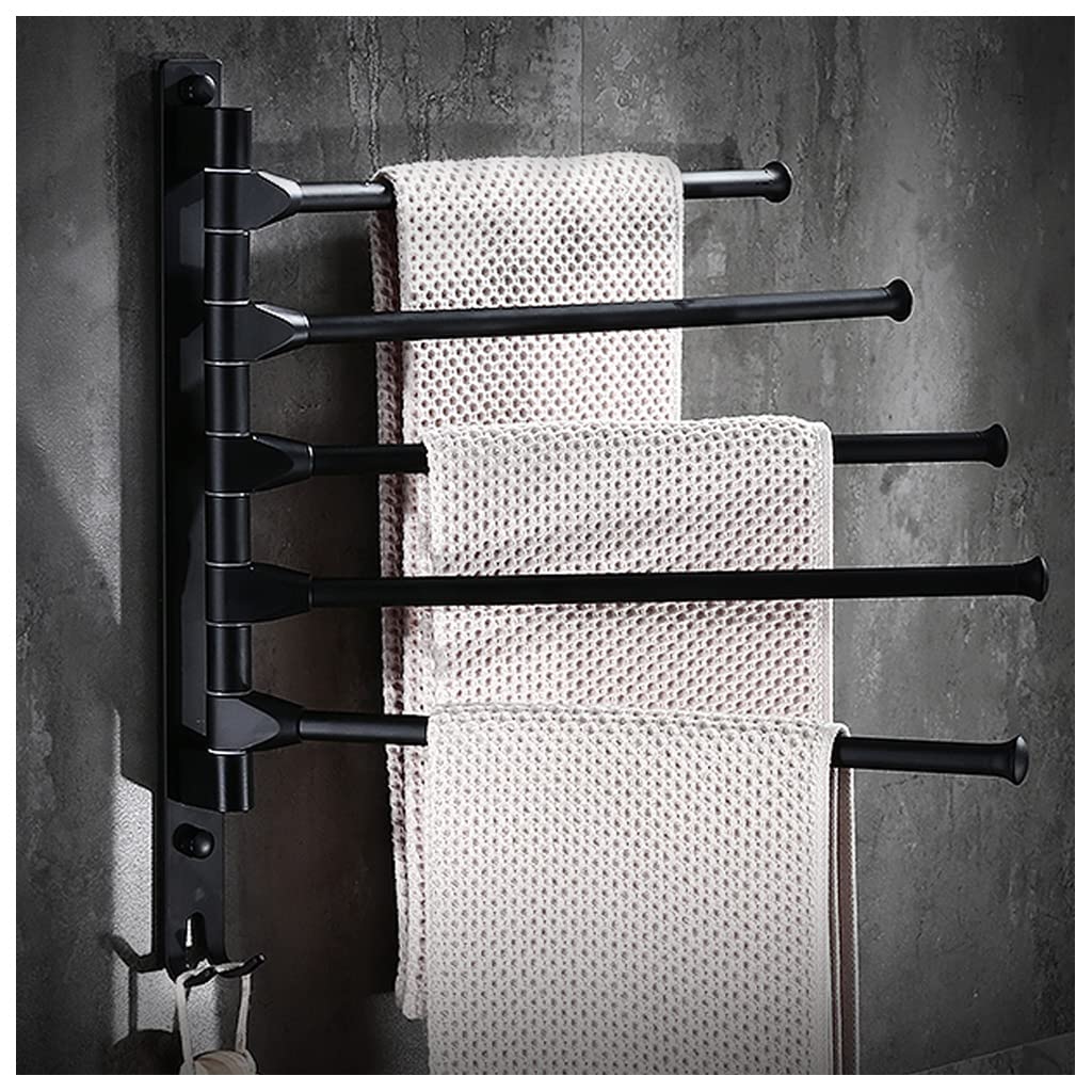 Porte-serviette de salle de bain pliable à barres pivotantes pour un séchage rapide LWX