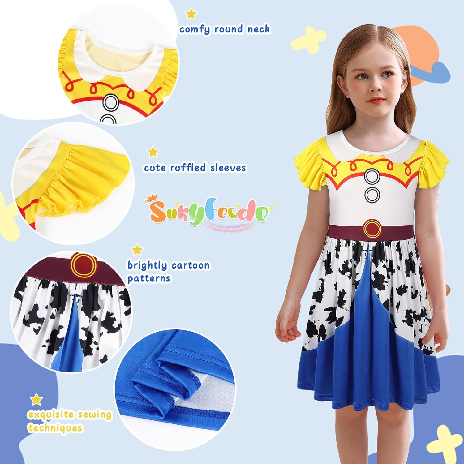 Cowgirl Costume Girls Toddler Princess Dress up Birthday Outfits Halloween Role Play Clothes - Image 4