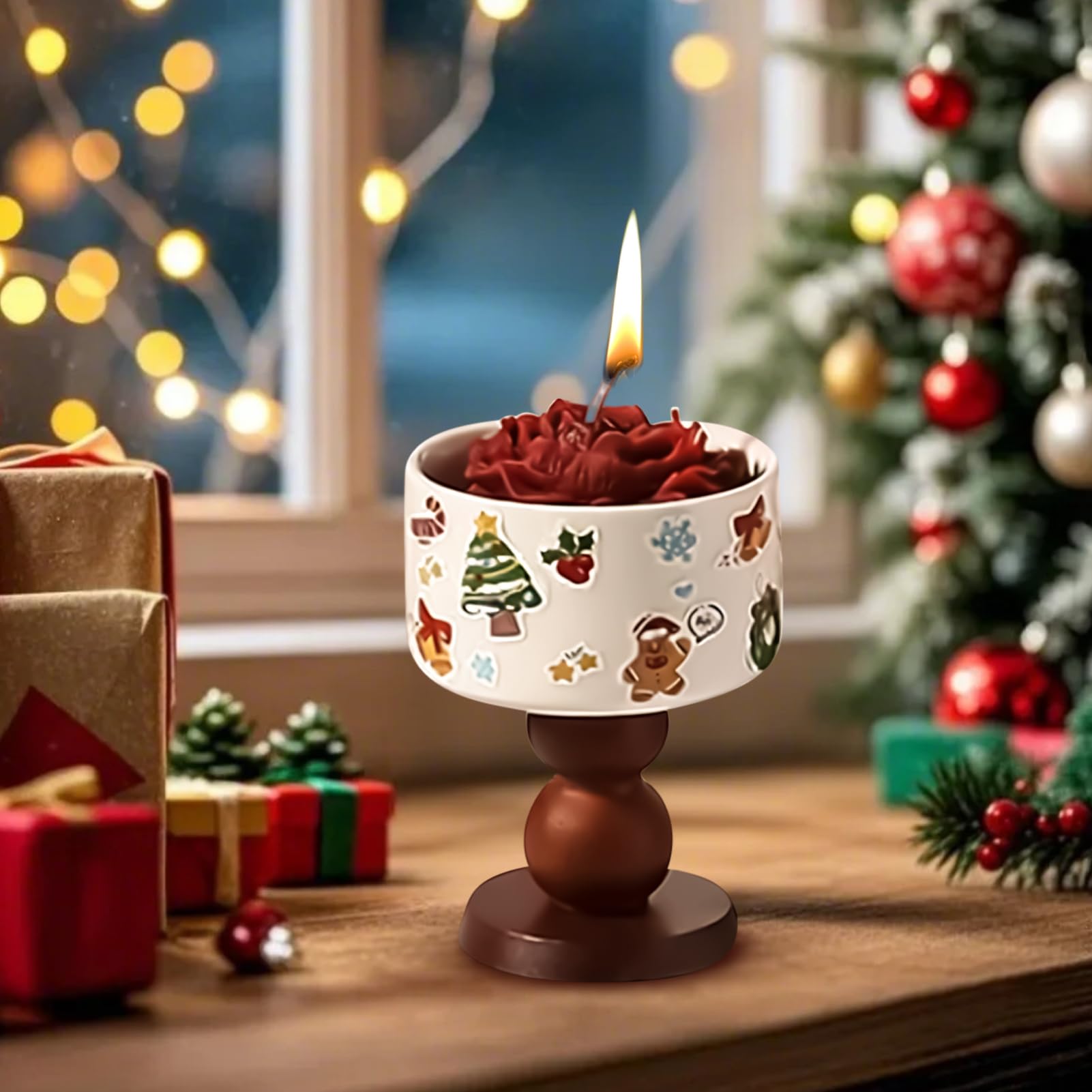 Weihnachtsduftkerzen Sojawachs Aromatherapie | Winterkerze Für Frauen Männer Zuhause Party Und Festliche Anlässe Wie Geburtstag Und Hochzeit