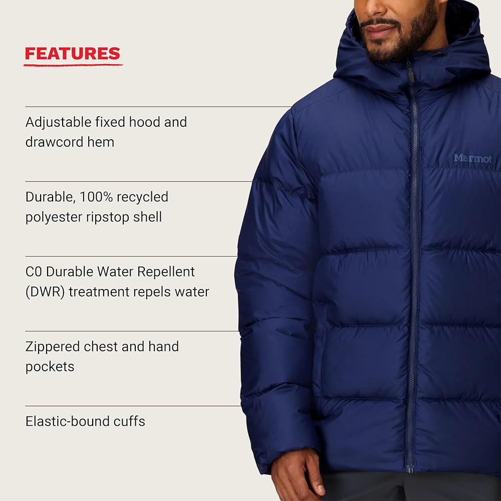 MARMOT Men's Guides Down Hoody - Down Filled, Water Resistant