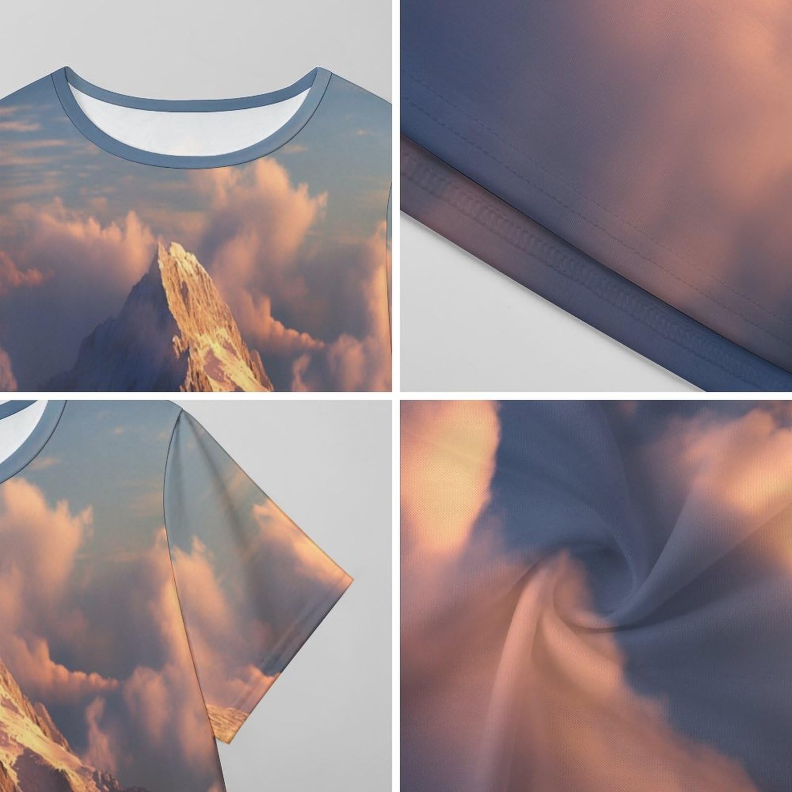 Camisones De Mujer - Montaña del Cielo Camisón De Manga Corta para Estar En Casa Tallas S-3Xl Holgado Largo Suave para El Verano.