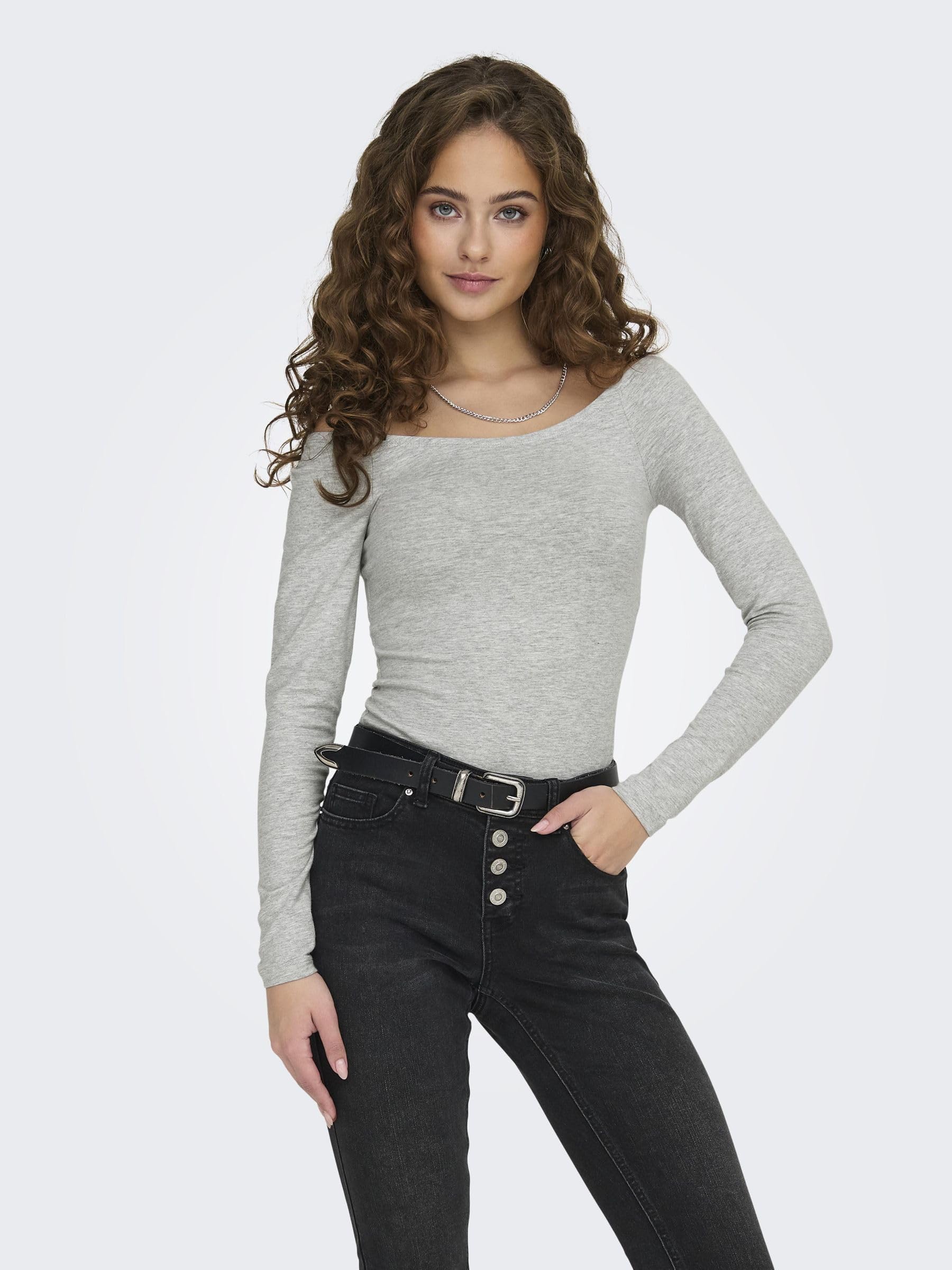 ONLY Damen Female Onllivelove Top Onllive Love Life L/S Off Shoulder JRS