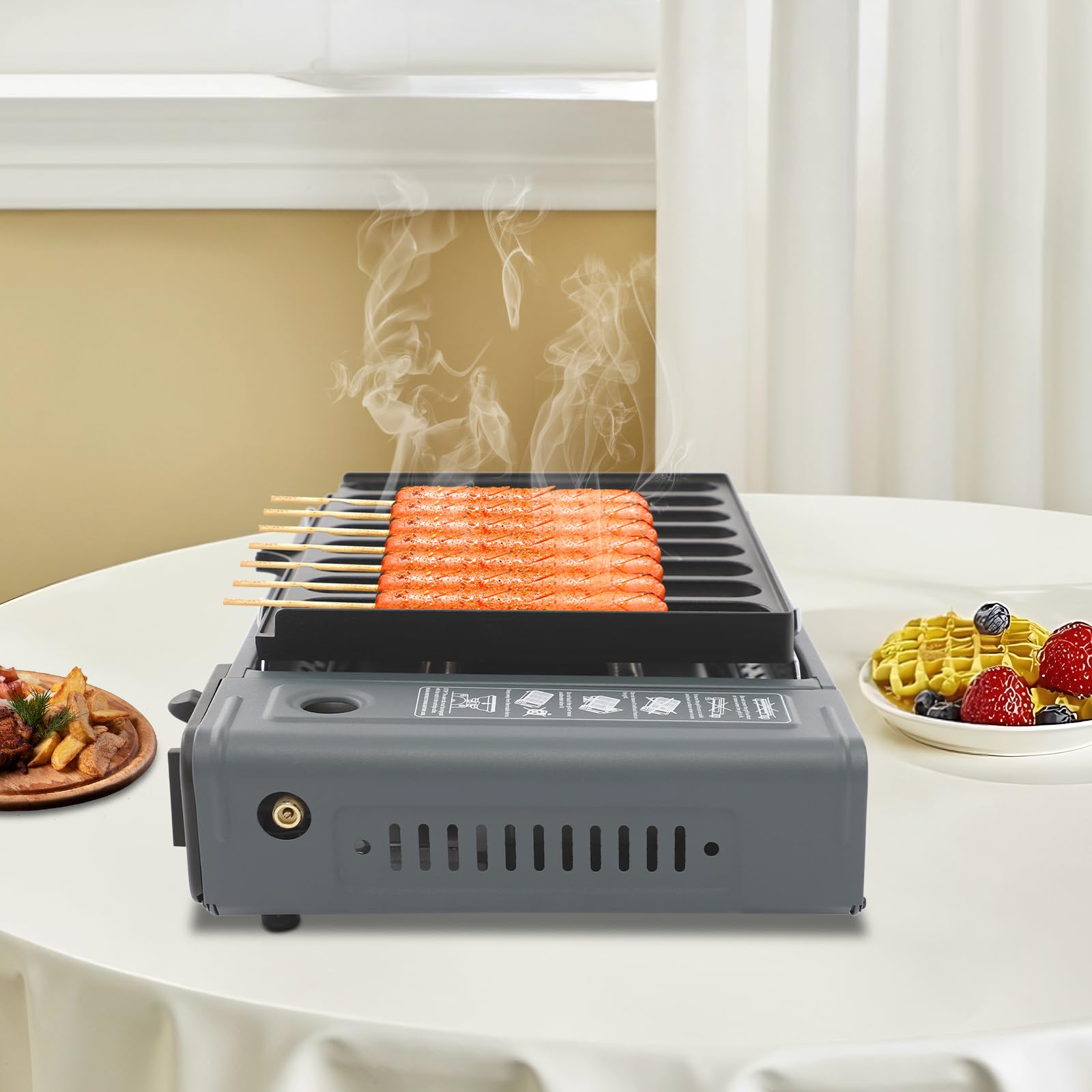 Barbacoa de gas para camping, 2,2 kW, hornillo portátil de gas