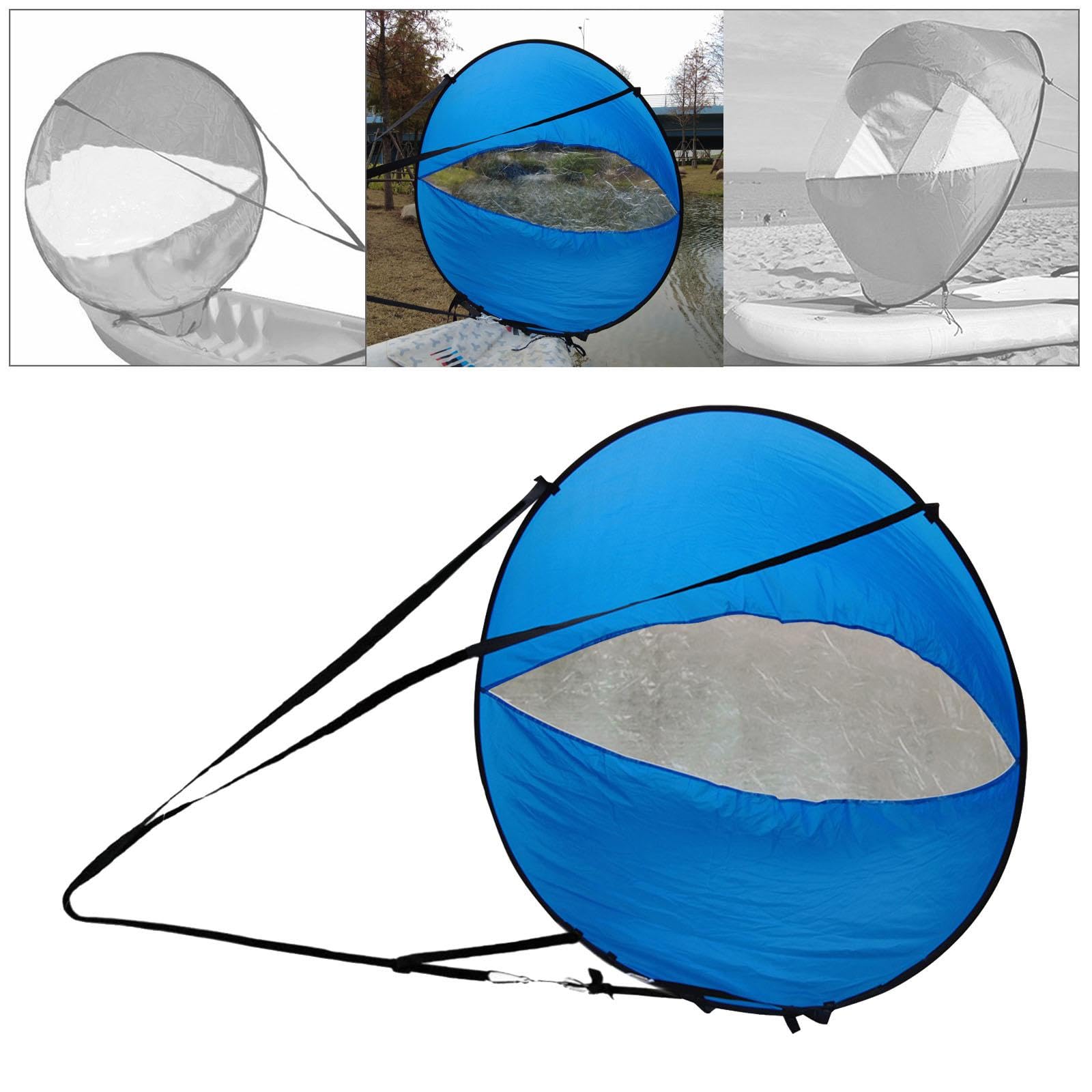 predolo Kayak Segel Windsurf Segel PVC Fenster Faltbar Zubehör für Kajak Boot Kanu Schlauchboot Expedition Reisen Abenteuer