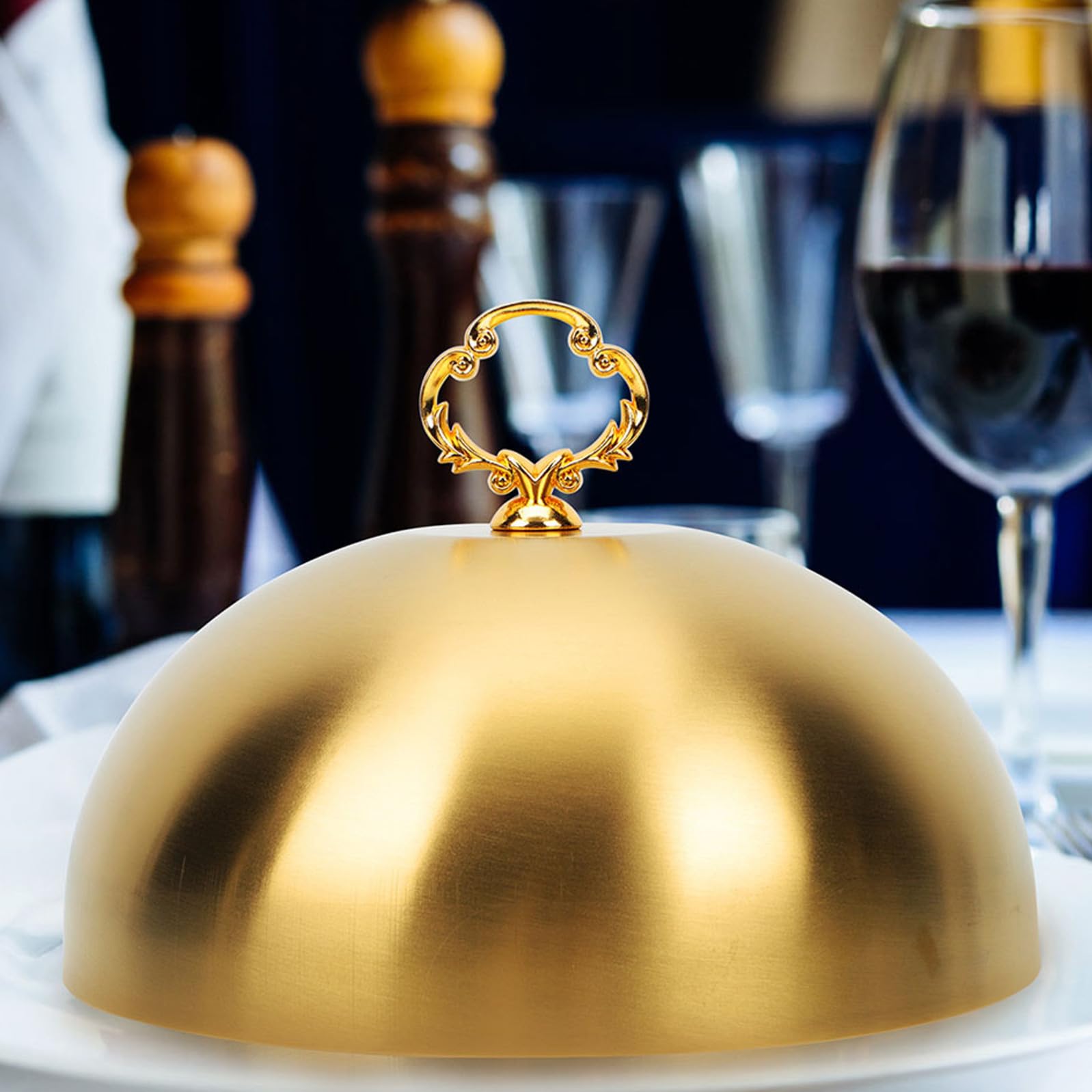 Gold Lebensmittel Schutzkuppel Edelstahl, 20cm, für Steak
