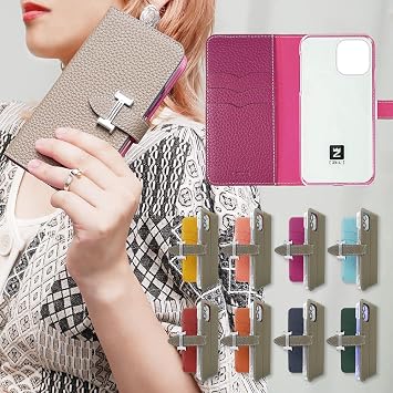 iPhoneXS/iPhoneX Case Notebook Type Smartphone Case Bi-color Genuine Leather Mirafushia Smartphone Cover Mobile Cover Compatible ZI L Geel M