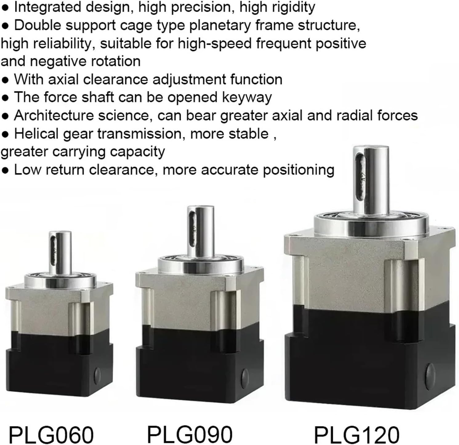 1pcs Nema23 Motor Planetary Gearbox Helical Gear Reducer Step-Down Gearbox 200W 400W 600W 60 Flange Servo Motor Speed Reducer(Ratio 15 to 1,11mm Input)