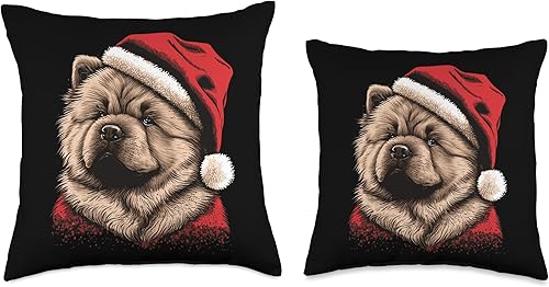 Miniatura 3 de Dark Chow Chow Dog Love Chow - Almohada de Navidad, 16 x 16 pulgadas, multicolor