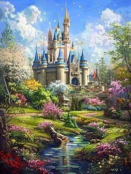 Amazon | 14CT 刺繍キットおとぎ話の城の刺繍キット 初心者または大人