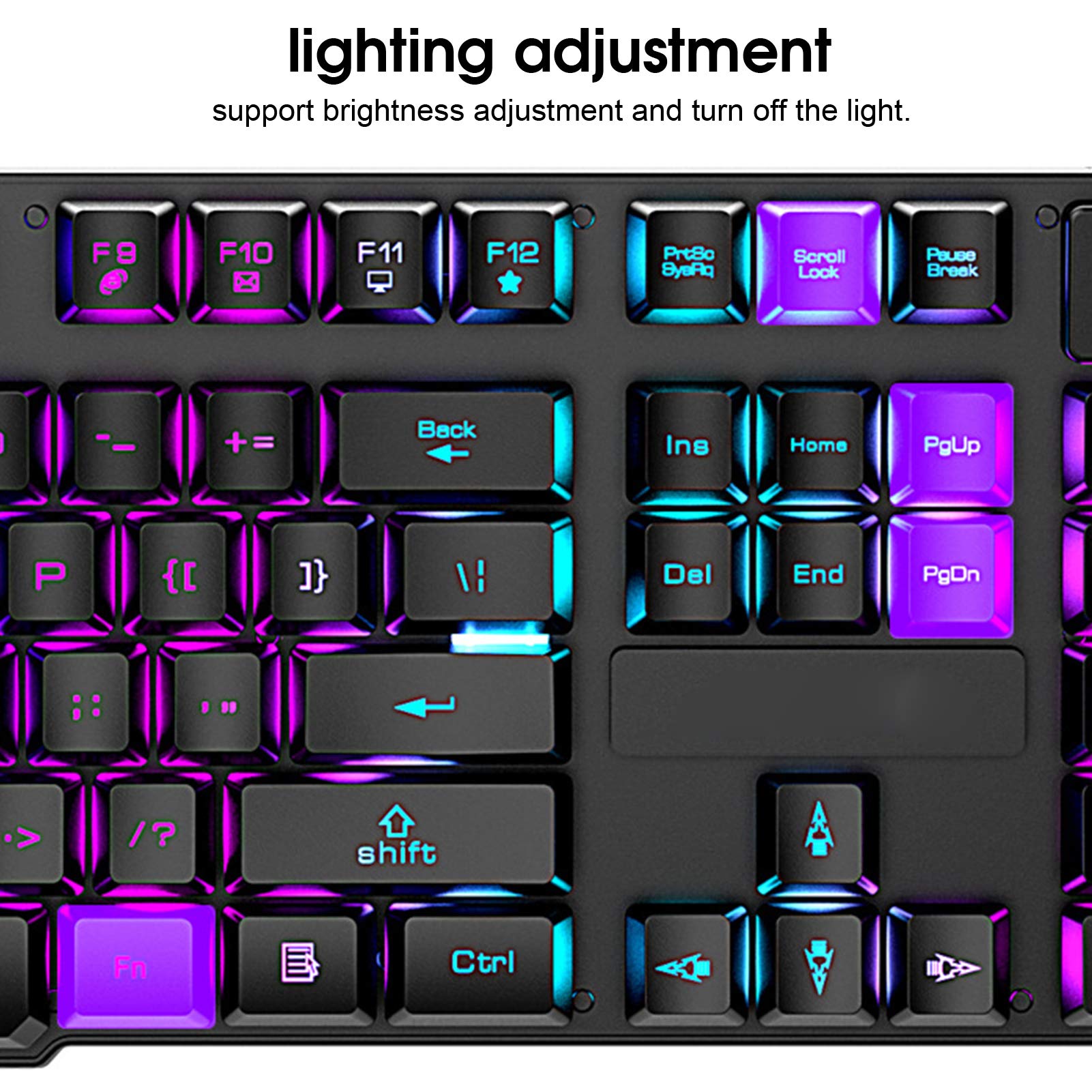Sxhlseller Kit Tastiera Mouse Professionale Ricarica Wireless Gaming Tastiera Colorata Luminosa Set Tappetino per Mouse Tastiera per Computer Kit Mouse Tastiere da Gioco