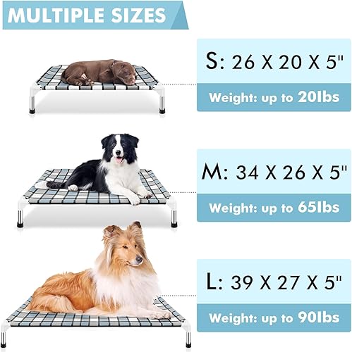 Miniatura 4 de Cama elevada para perros  Cama para perro cama para mascotas, cuna para perros para una vida de sabor mediano de mascotas, comienza con una cama