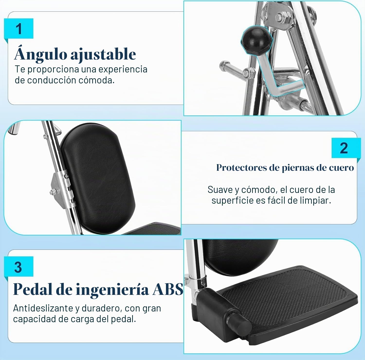 Par de 2 Unidades Reposapiés Elevables para Sillas de Ruedas|Altura Ajustable 40-70cm| Soporta 100kg por Pedal|Ángulo Regulable 90°-180°Ideal para usuarios de sillas de ruedas y cuidadores