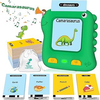 Toddler Toys for 2 3 4 5 Year Old Boys Girls, Richgv Pocket Speech Flash Cards Dinosaur Learning Toys 2 Year Old Boy Girl Birthday Gifts Speech Development Toy Autism Sensory Toy Travel Essentials