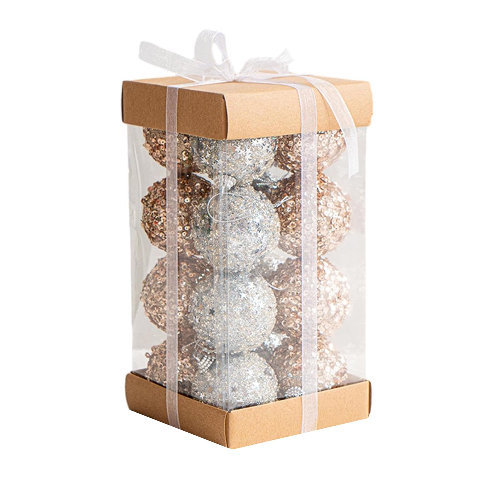 16 Ornamenti per Palline di Natale, Palline Natalizie Glitterate Decorative, squisite Palline Natalizie Colorate per Decorazioni per Feste