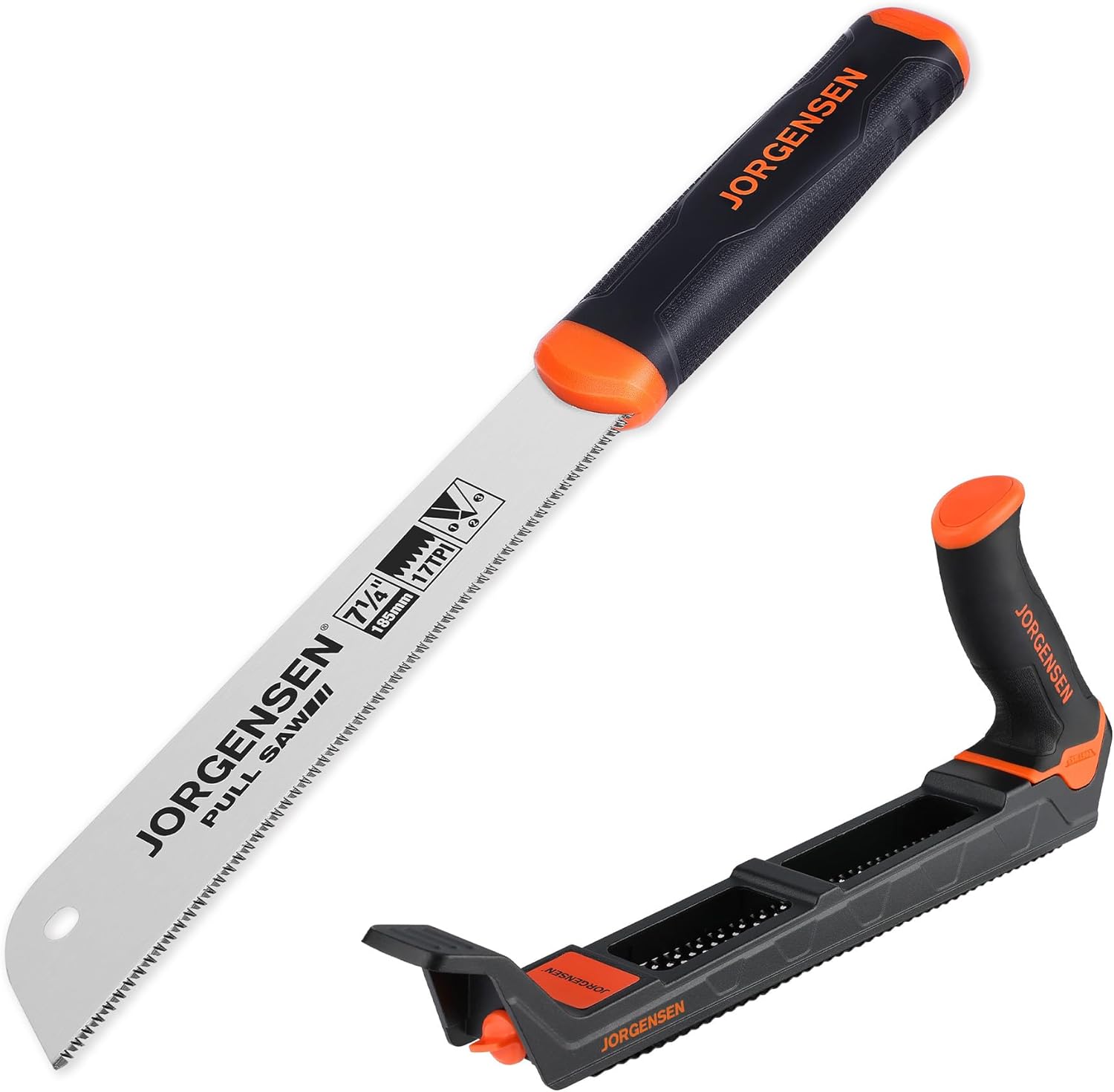 JORGENSEN Japanese Pull Saw, 7.25" Hand Saw Single Edge & JORGENSEN Wood Plane