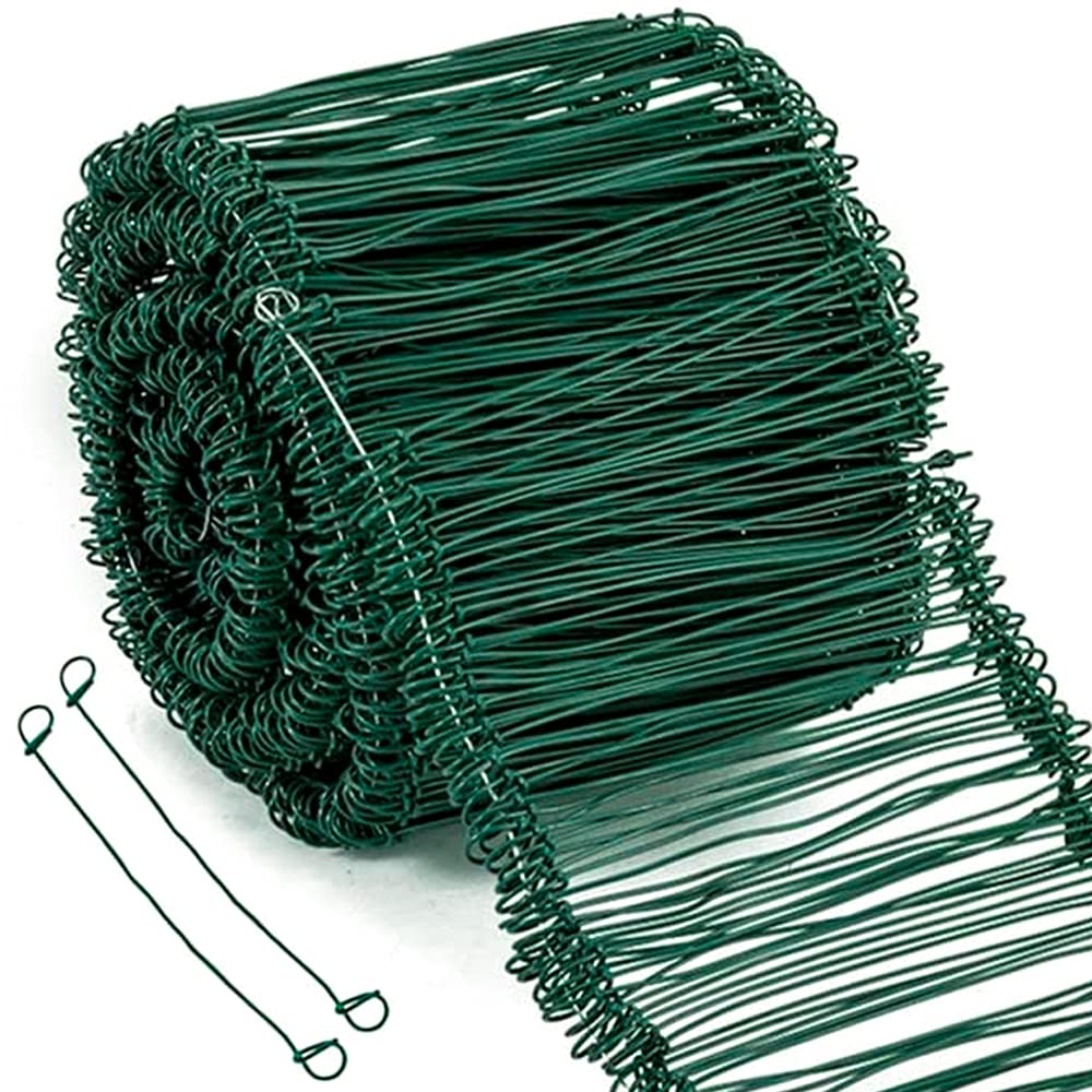 Amagabeli 1.4mm X 16cm X 1000 pcs Rebar Bag Ties Wire Easy to Use PVC Coated Double Looped Wire