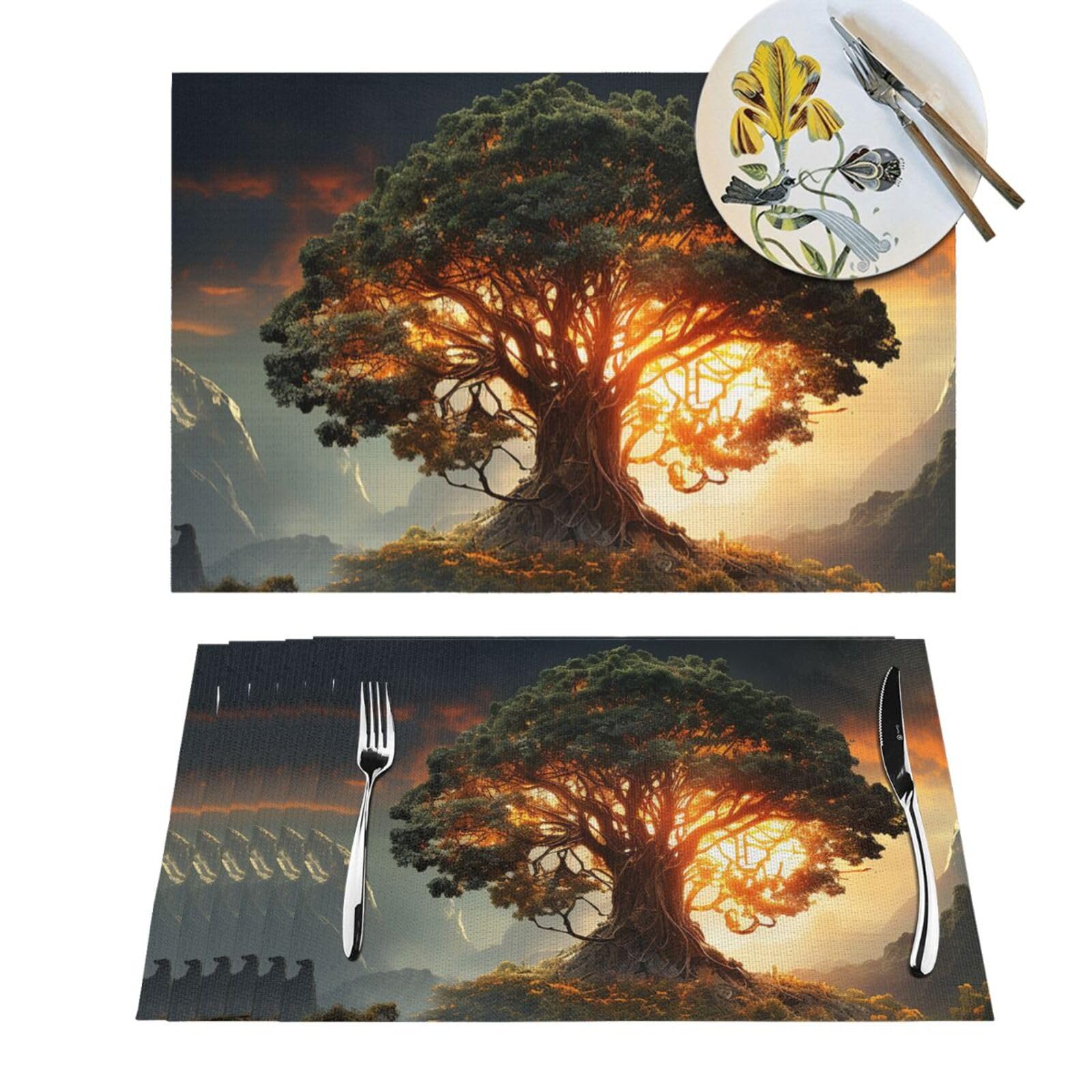 Sets de table en vinyle PVC tissé antidérapants pour des repas conviviaux en famille