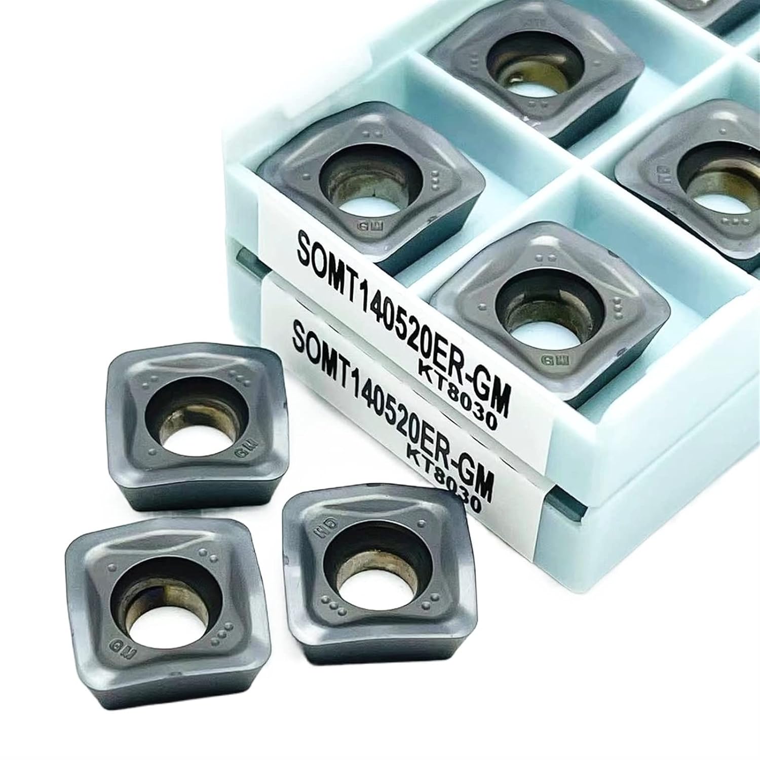 Indexable Carbide Lathe Tool 10PCS SOMT140520ER GM Milling Inserts with Hole CNC Original Blades Lathe Tool Cutting