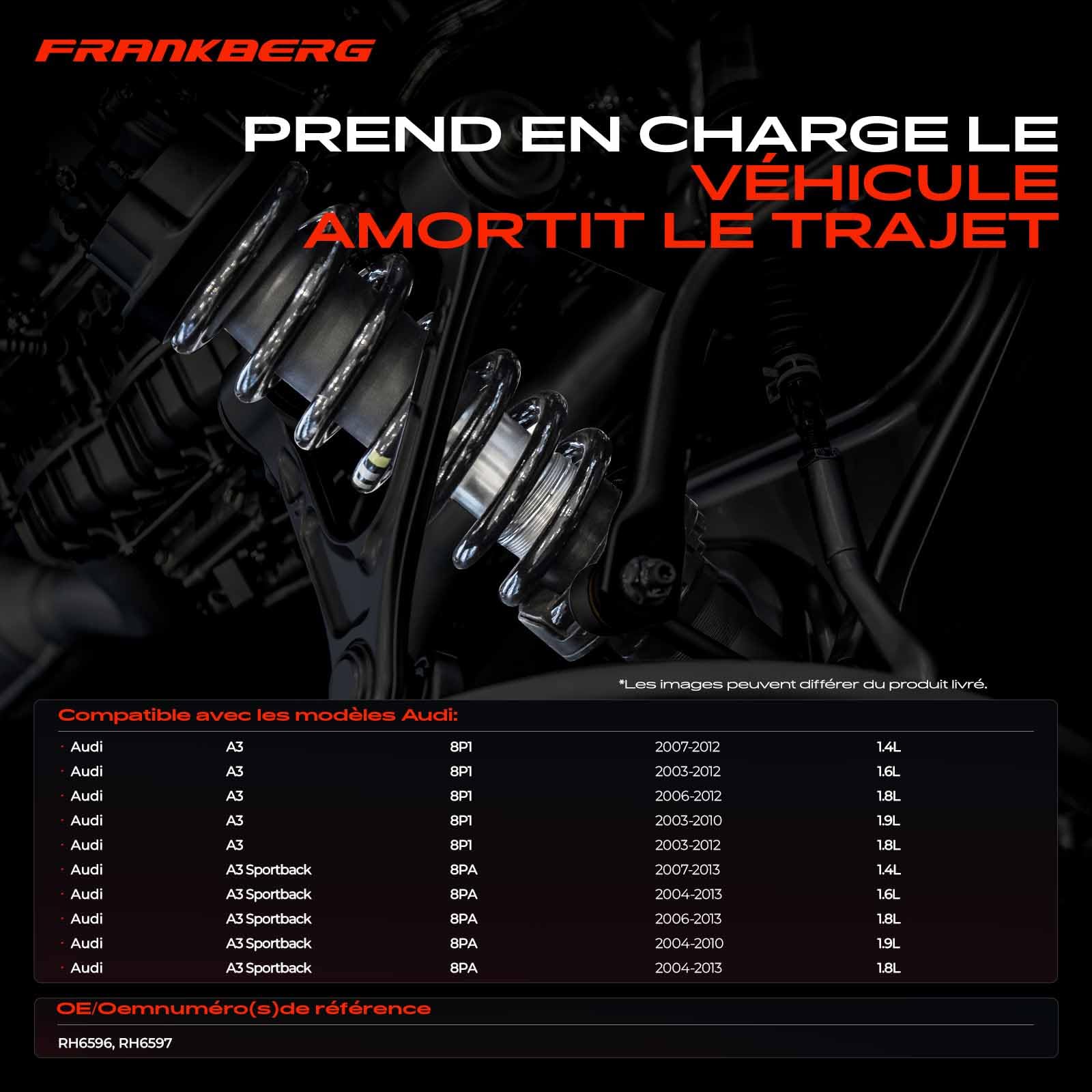 Frankberg 2 ressorts de suspension pour essieu arrière RH6597