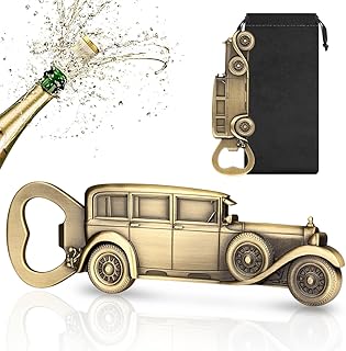 LKKCHER Ouvre-Bouteille Voiture de Collection, Cadeaux Voiture Ancienne, Cadeau Bière Vintage Hommes, Cadeau Fête des Pères, Cadeau Noël Hommes, Papa, Grand-Père, Amateur de Voitures Classiques