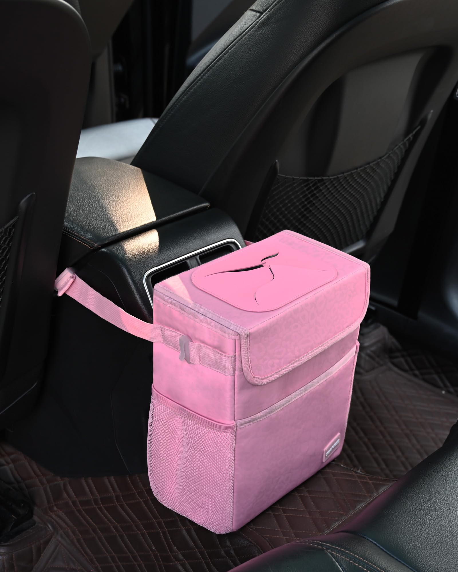 Car Trash Can Cute - Multifunctional Interior Car Accessory for Women Car Organizer and Storage with Adjustable Straps — view 5