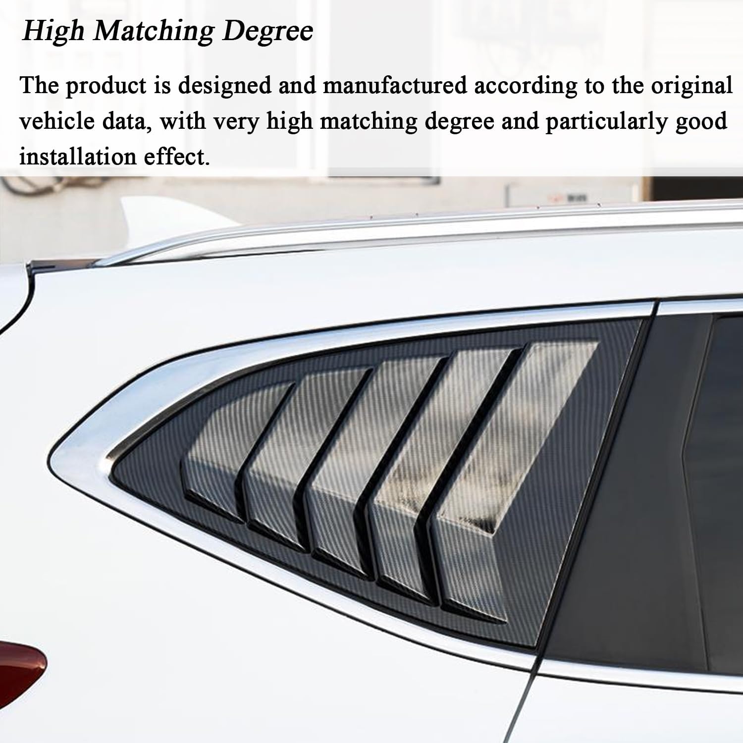 Rifoda for Honda CRV CR-V Window Louvers Air Vent Scoop Shades Cover Blinds Fit for CRV 2022 2021 2020 2019 2018 2017 Rear Side Window Louvers Decoration Trims ABS Material 2PCS (Carbon Fiber)