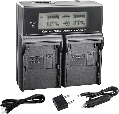 Vista 9 de Kastar Paquete de 2 baterías y cargador rápido dual LCD para Topcon BT-65Q, Topcon BC-30 BC-30D BT-30, Topcon Total Stations FC-200 FC-2200 FC-2500