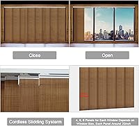 Vista 3 de LETAU - Persianas sin cordones con riel, paneles deslizantes, 100% opacas, hechas a medida, persianas verticales para puertas corredizas, ventanas