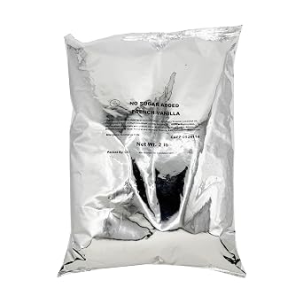 Brickhouse French Vanilla No Sugar Added Powdered Cappuccino Mix, 2lb Bag, Rich and Creamy, Sugar-Free
